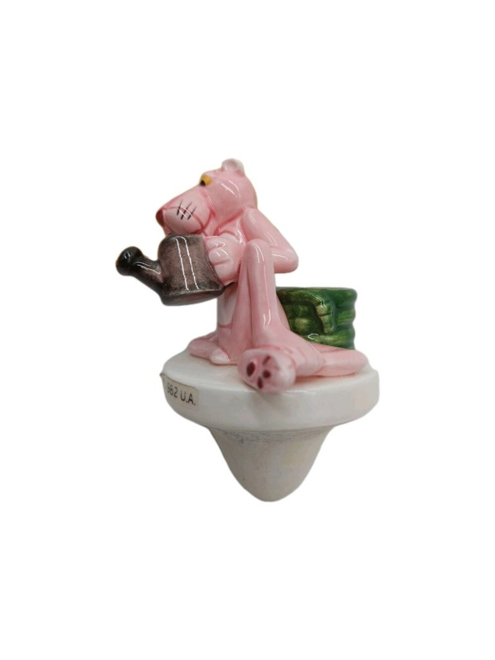 Pink Panther Holding Water Can 1982 Plant Decor 3.5"